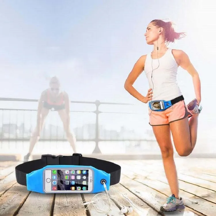 Outdoor Sports Running Waist Bag Touch-screen Waterproof Bag(Blue)