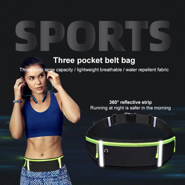 Outdoor Waterproof Belt Bag Sports Riding Mobile Phone Waist Bag, Size:7 inch(Hemp Grey)