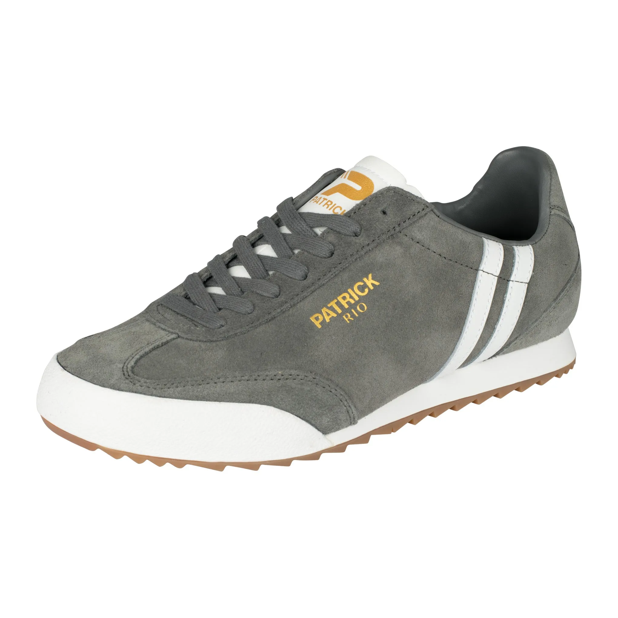 Patrick Rio Suede Trainers Grey/White