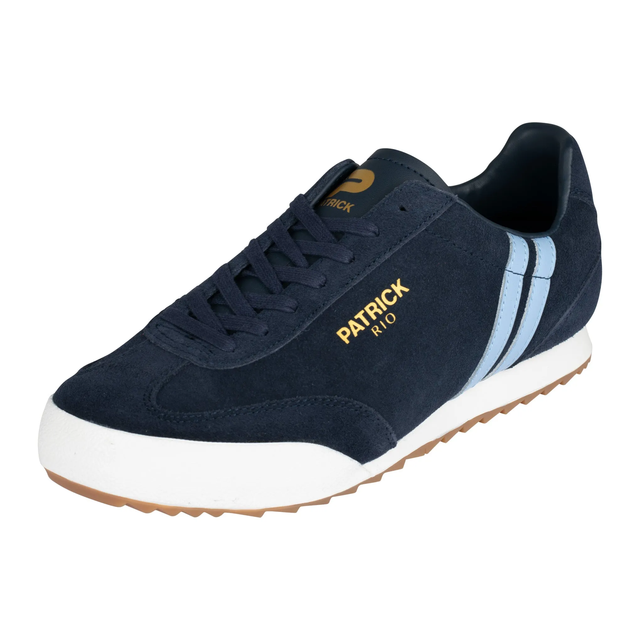 Patrick Rio Suede Trainers Navy/Sky