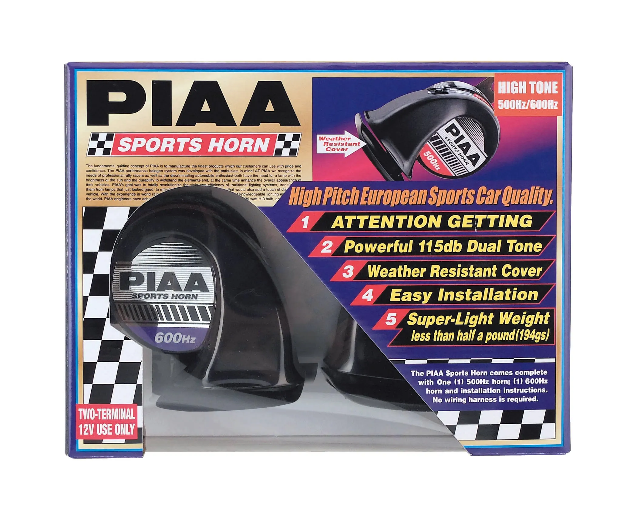 PIAA EURO SPORTS HORN (500/600Hz)