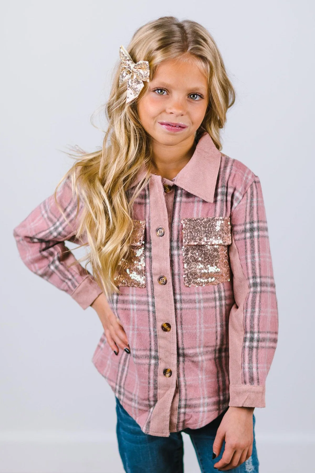 Pink & Gray Plaid Shacket