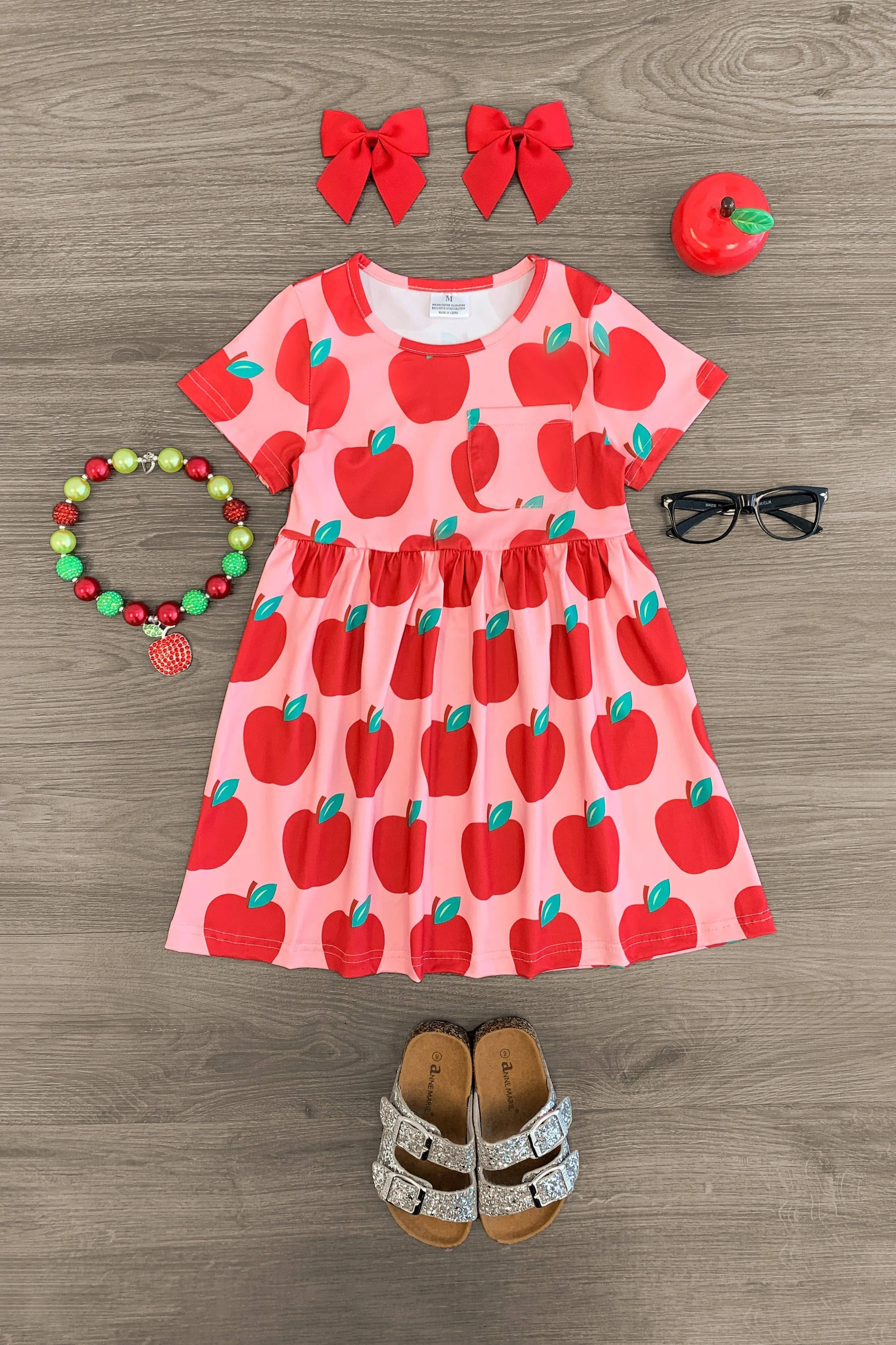 Pink Apple Pocket Dress