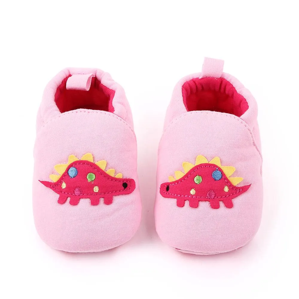 Pink Dino Baby Shoes