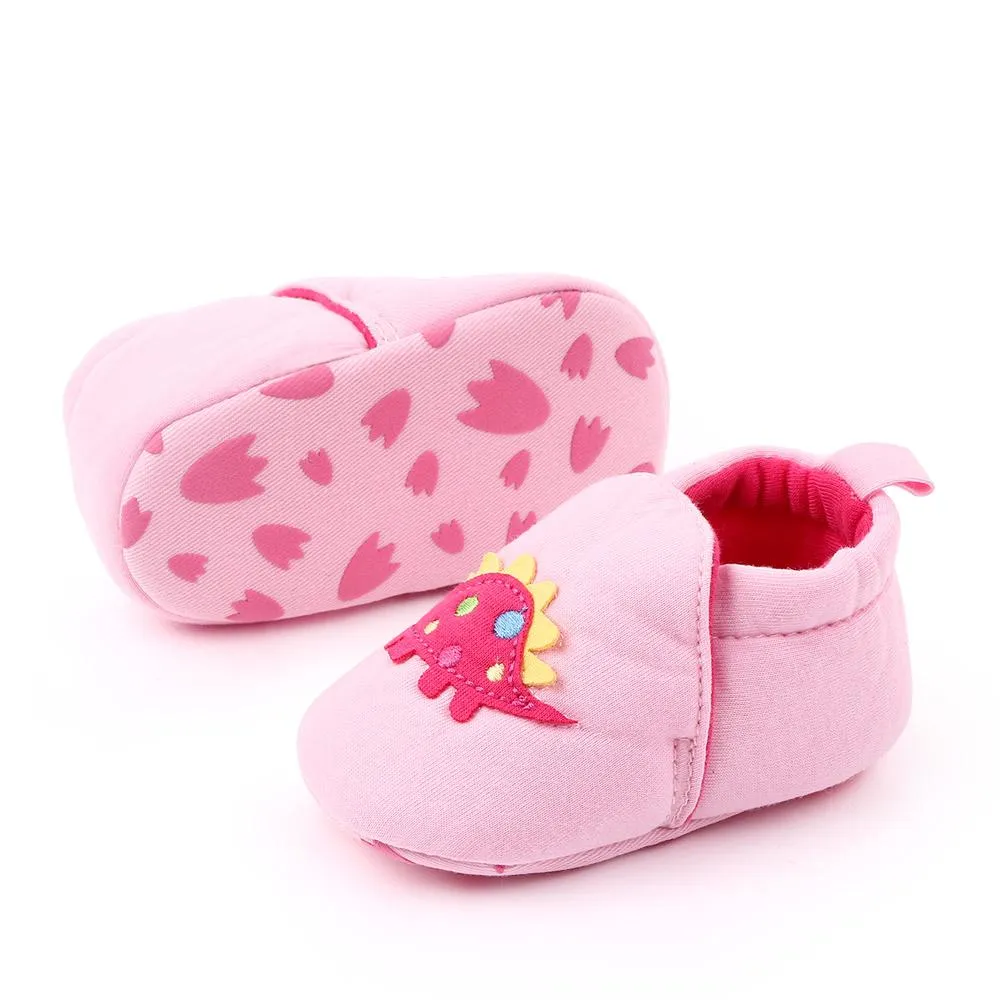 Pink Dino Baby Shoes