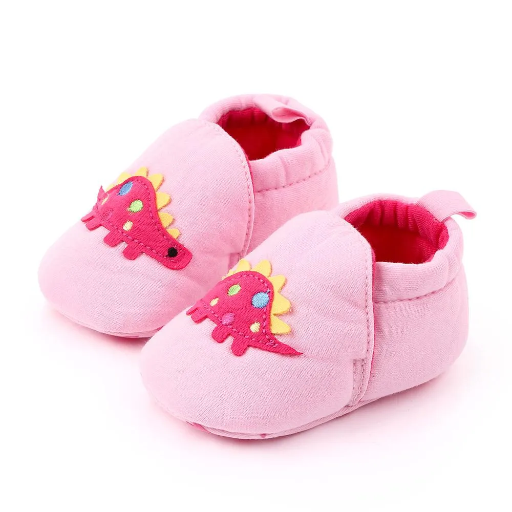 Pink Dino Baby Shoes