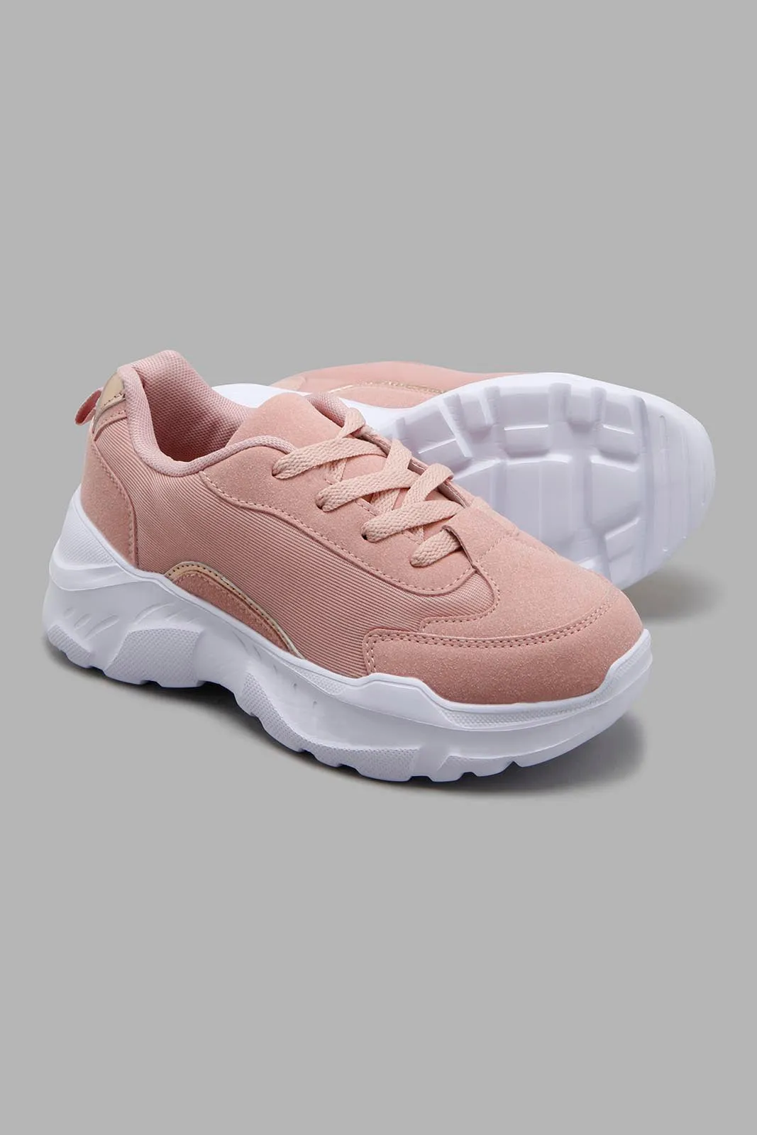 Pink Lace Up Sneaker