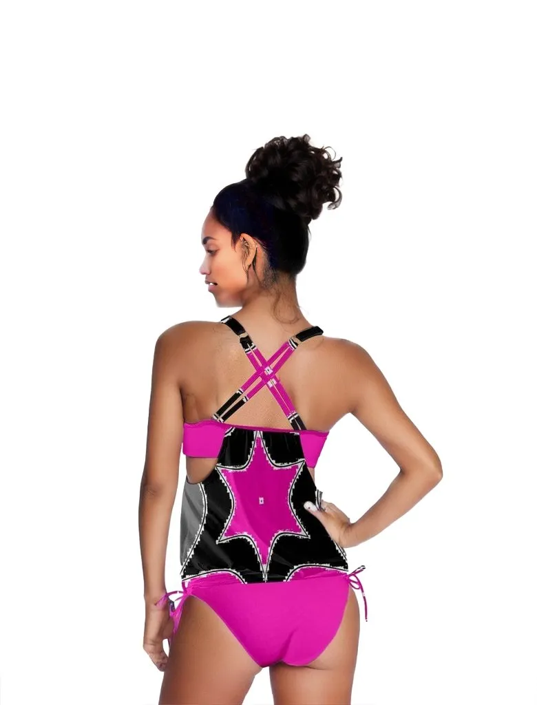 Pink Star Tankini Set