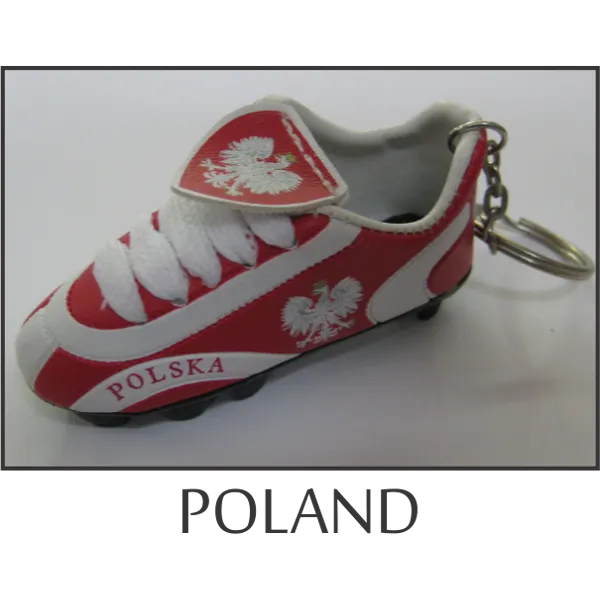 Poland Mini Soccer Shoe Key Chain