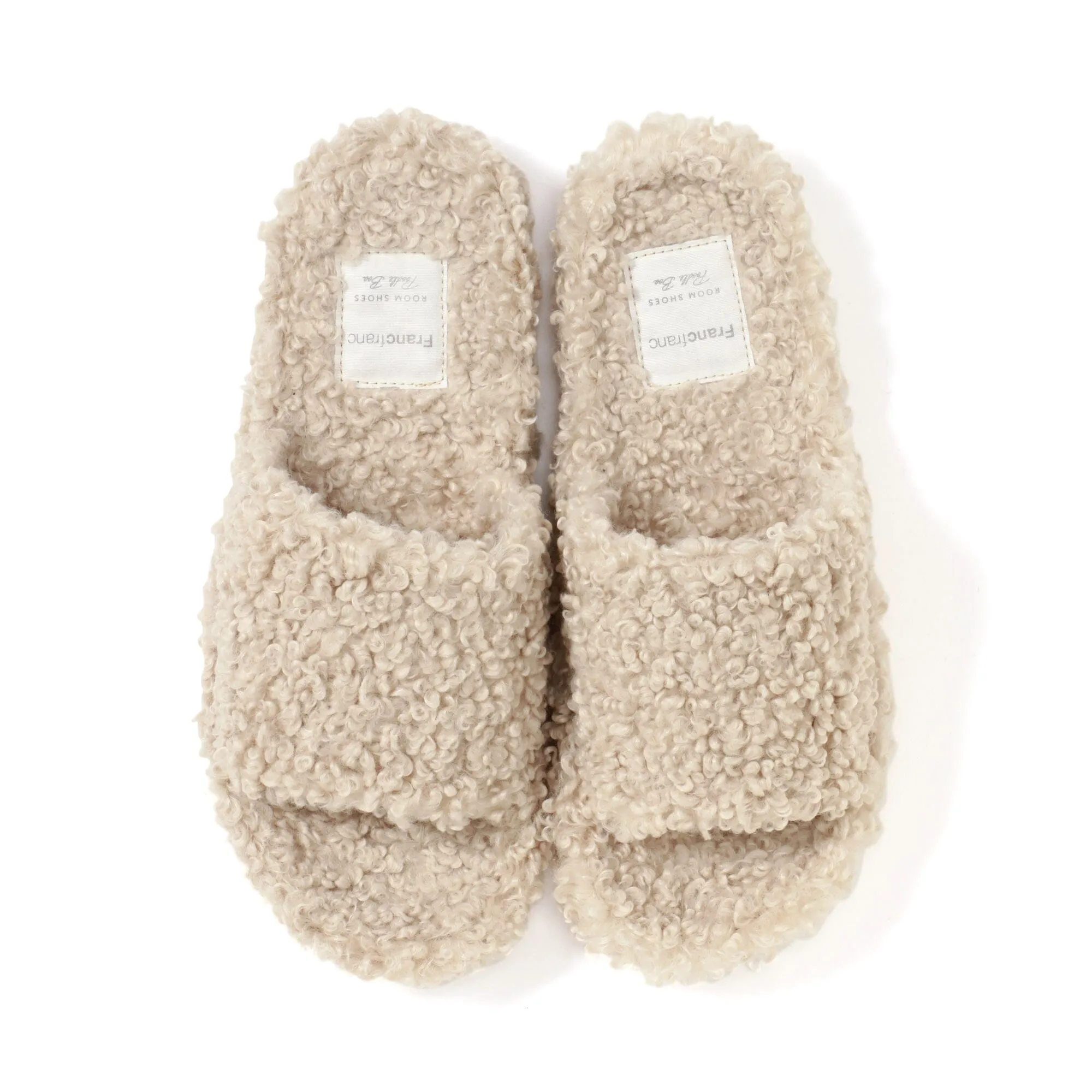 Poodle Boa Roomshoes  Beige