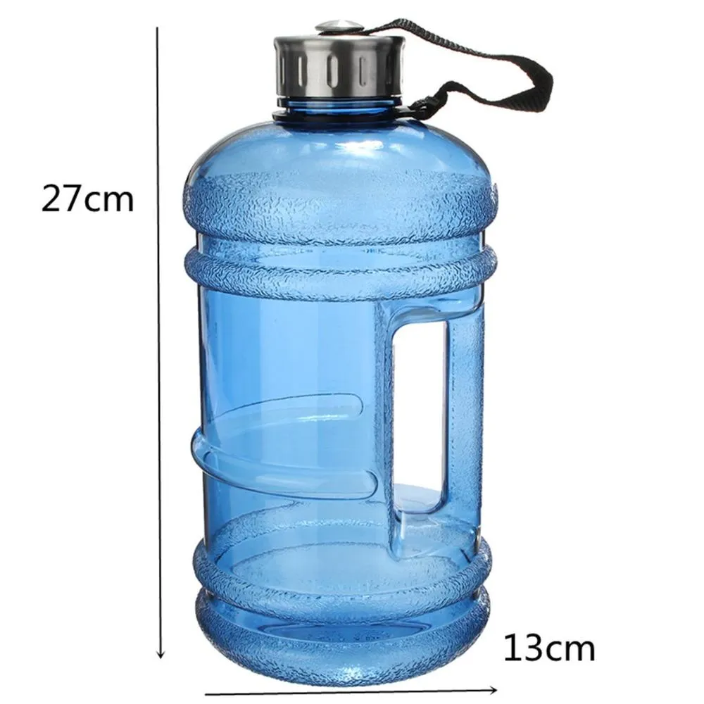 Portable 2.2 L Plastic Water Bottle and Drink Container for Sport, Workout, Gym, Bike