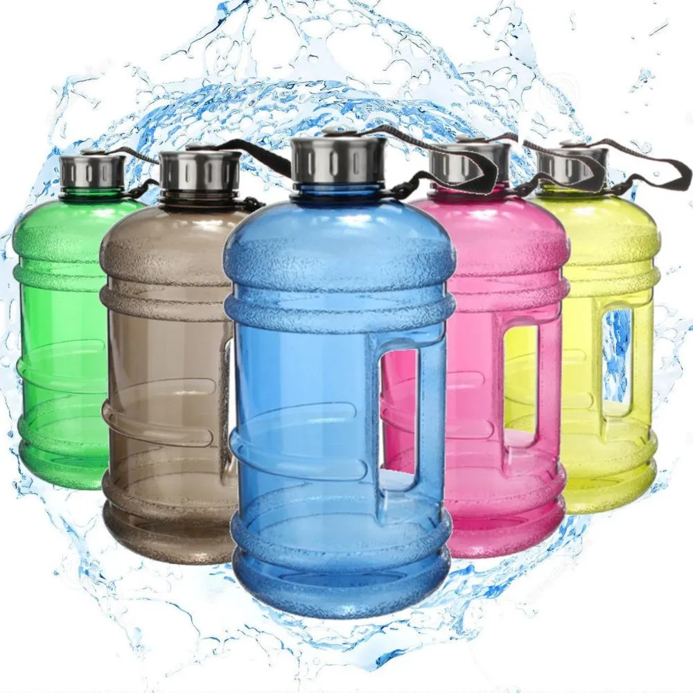 Portable 2.2 L Plastic Water Bottle and Drink Container for Sport, Workout, Gym, Bike