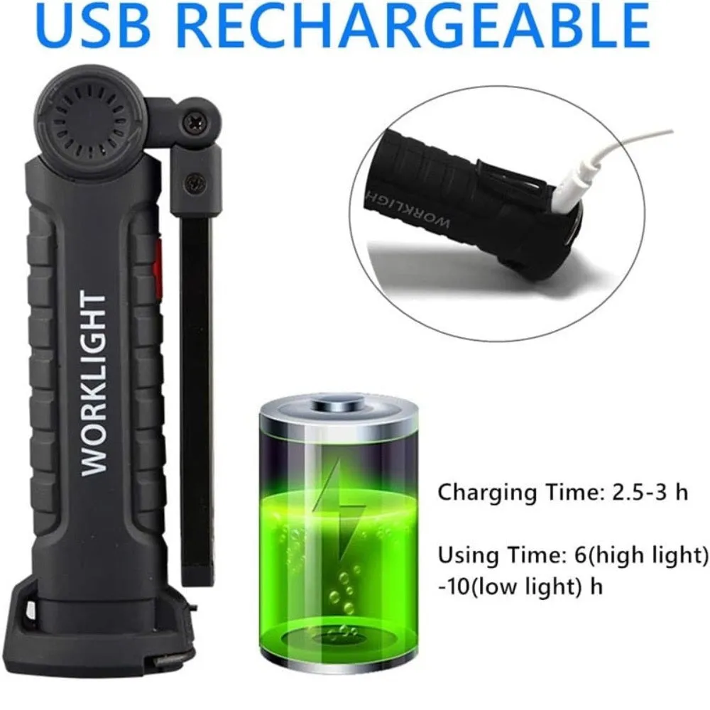 Portable Flash Light with Magnetic Base