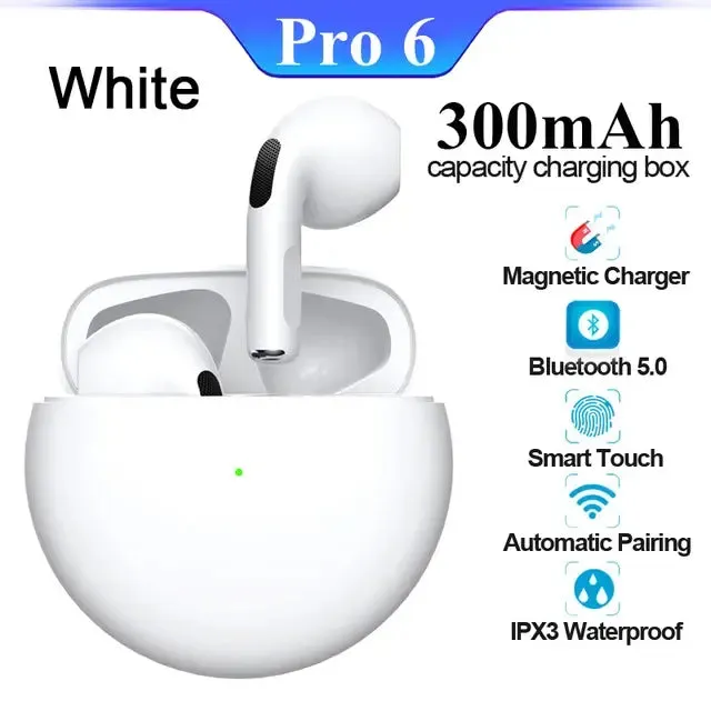 Pro 6 TWS Wireless Earphones