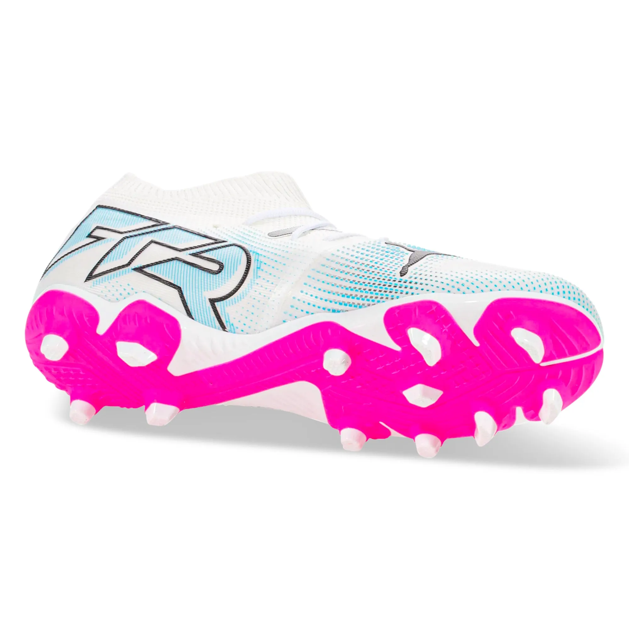 Puma Jr. Future 7 Match FG/AG Soccer Cleats (Puma White/Poison Pink)