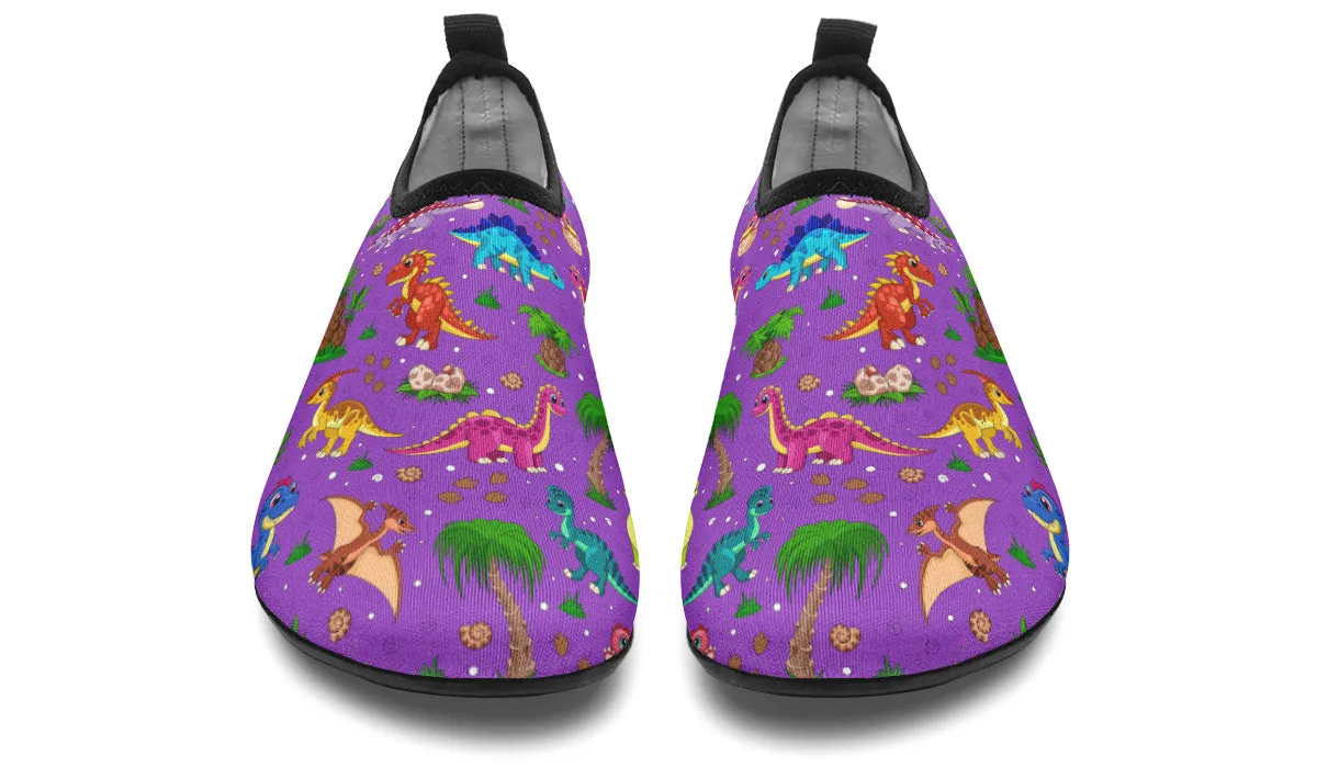 Purple Baby Dinos Water Shoes