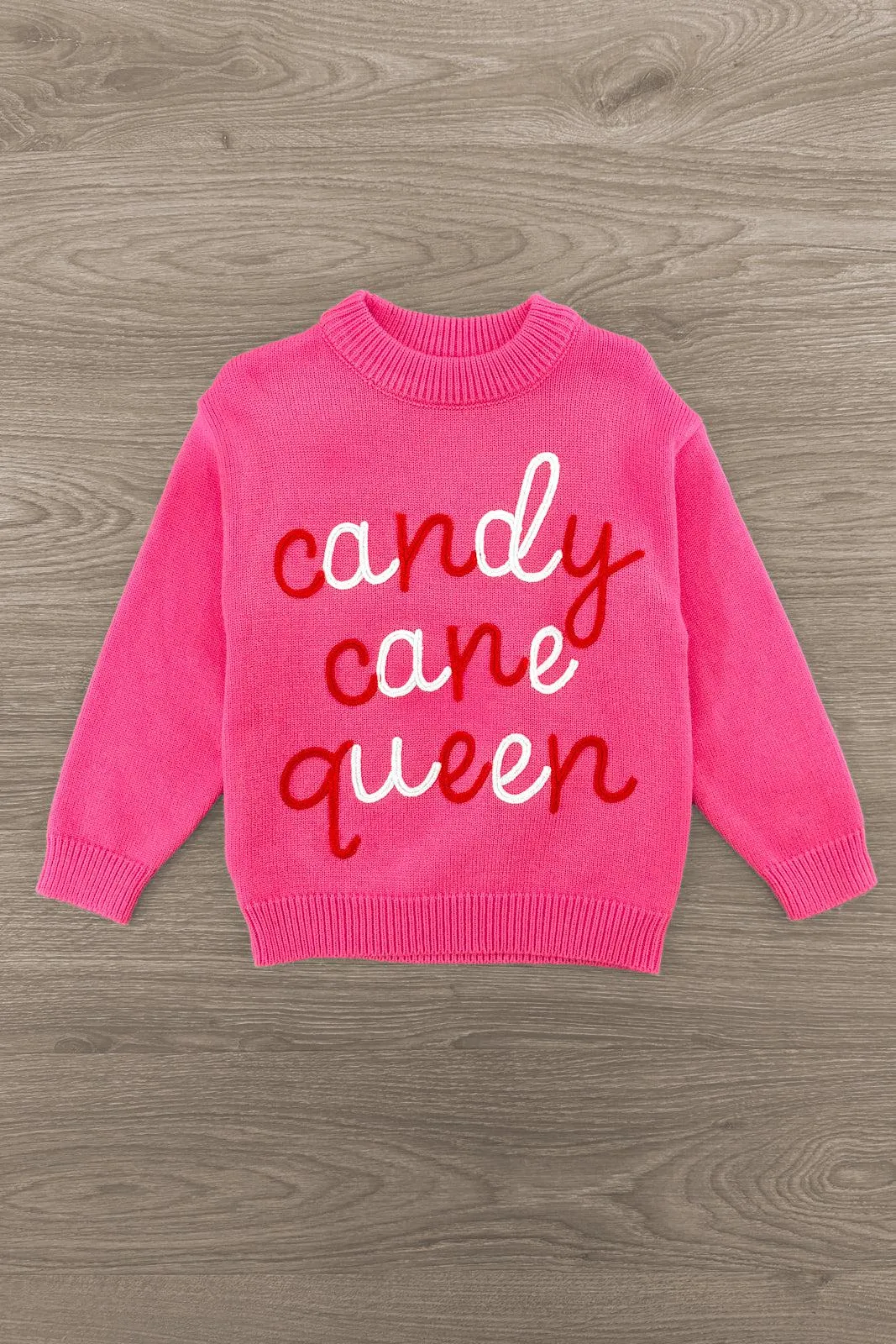 "Candy Cane Queen" Pink Sweater