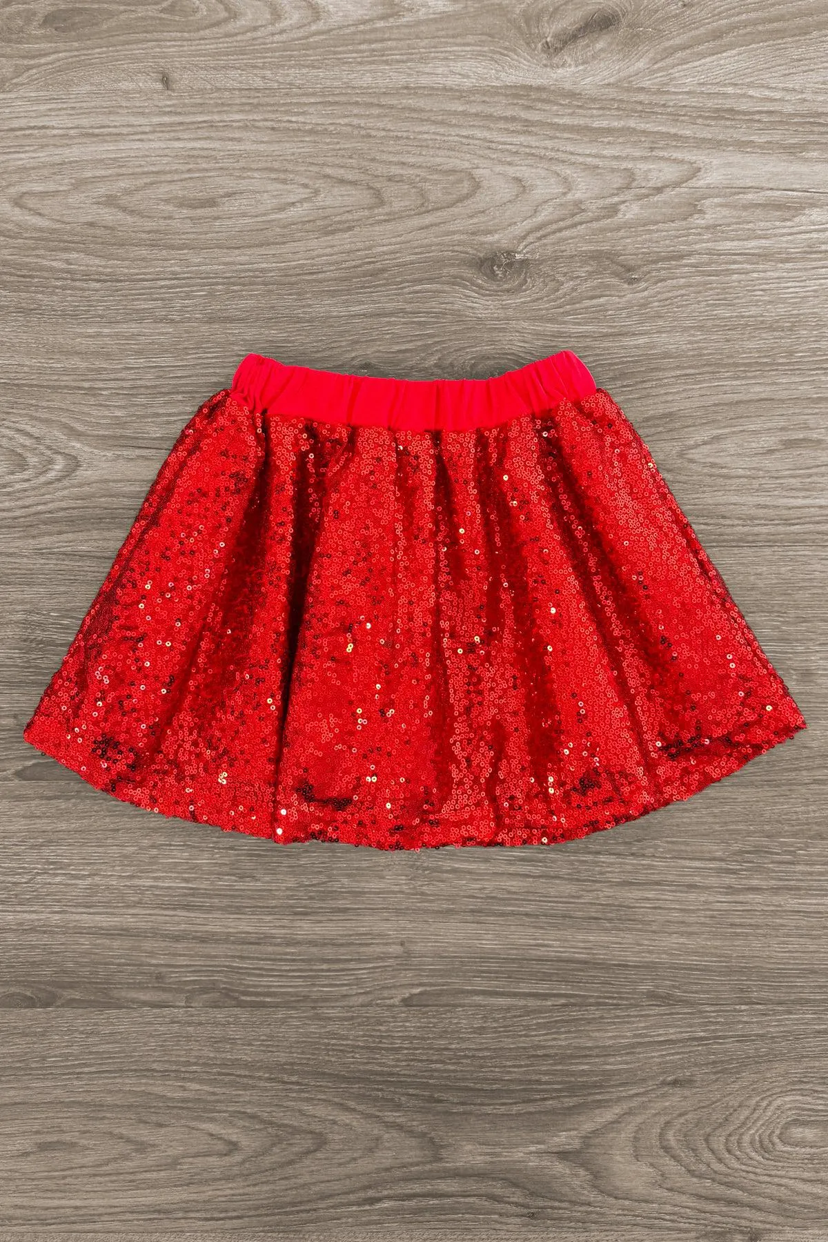 "Jolly" Red Sequin Skirt Set