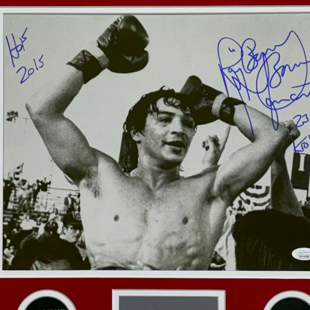 Ray Mancini Hand Signed & Framed Boxing 11x14 Photo (JSA)