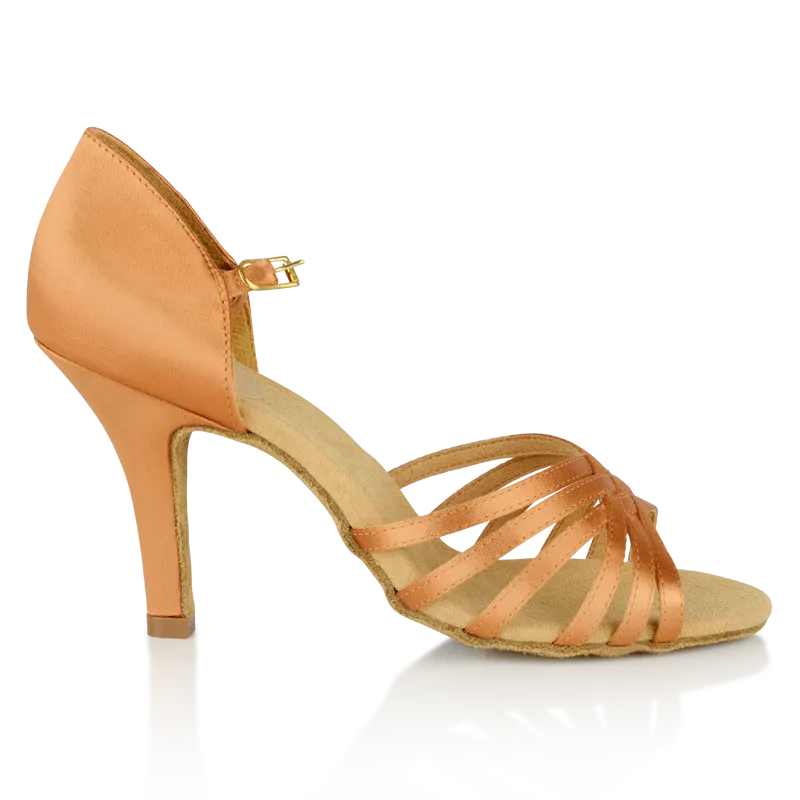 Ray Rose 865-X Selene_sale Xtra Light Tan Satin Ladies Latin Dance Shoe