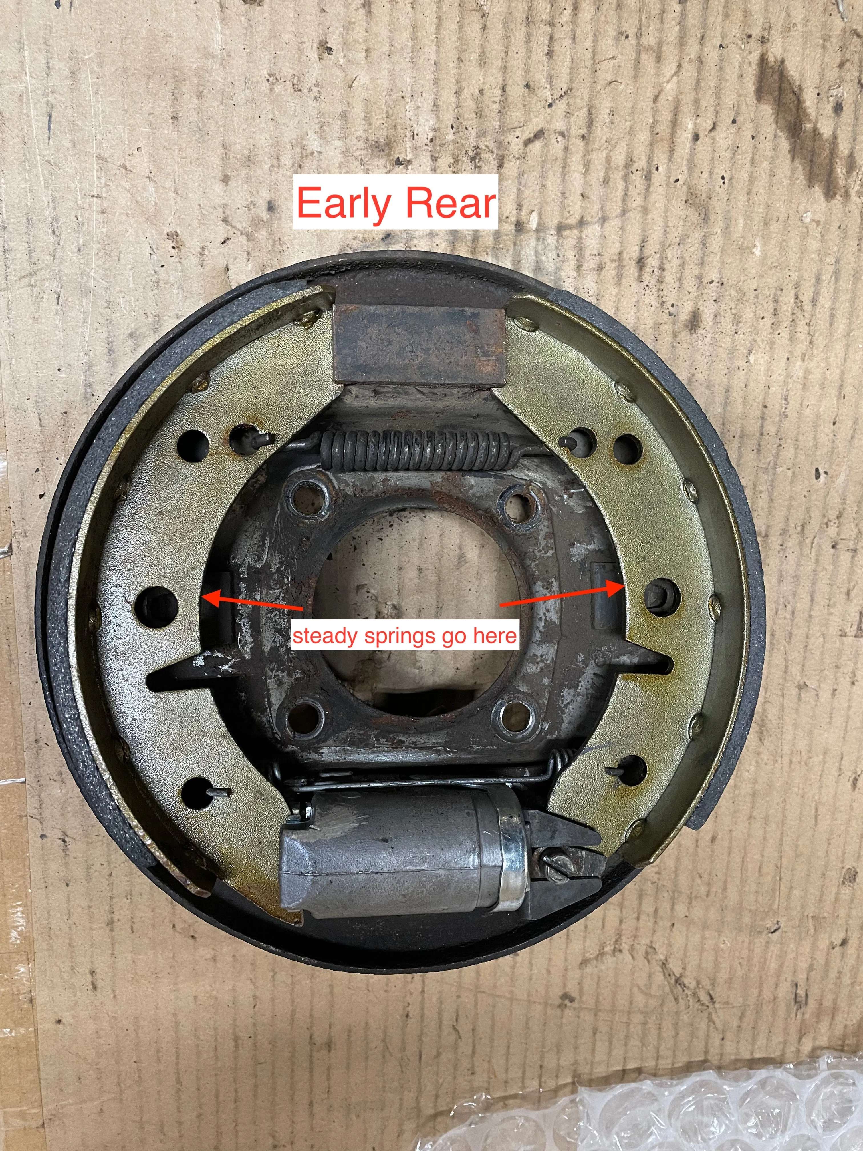 Rear Brake Shoes - Early