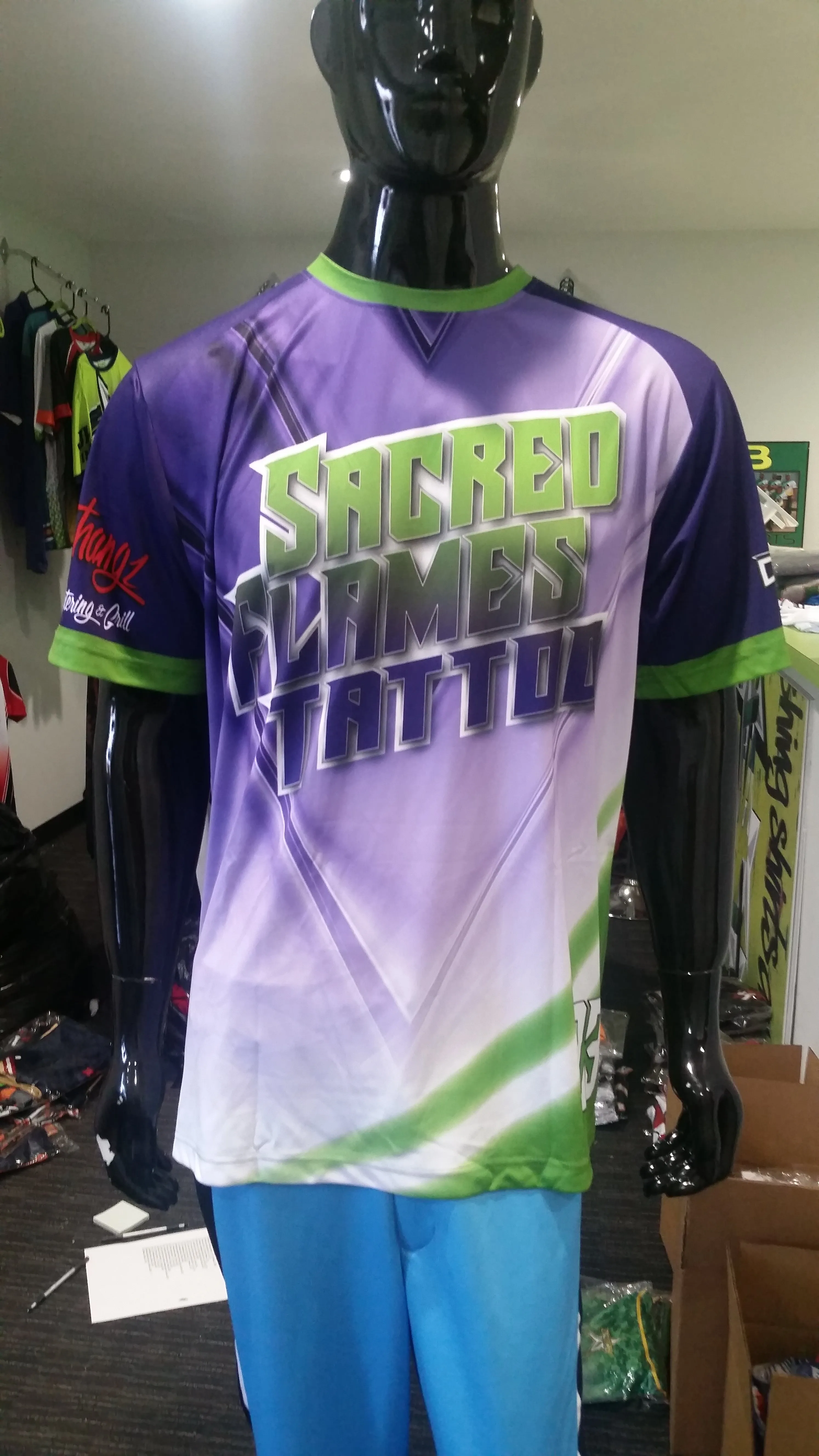 Sacred Flames Tattoo - Custom Full-Dye Jersey