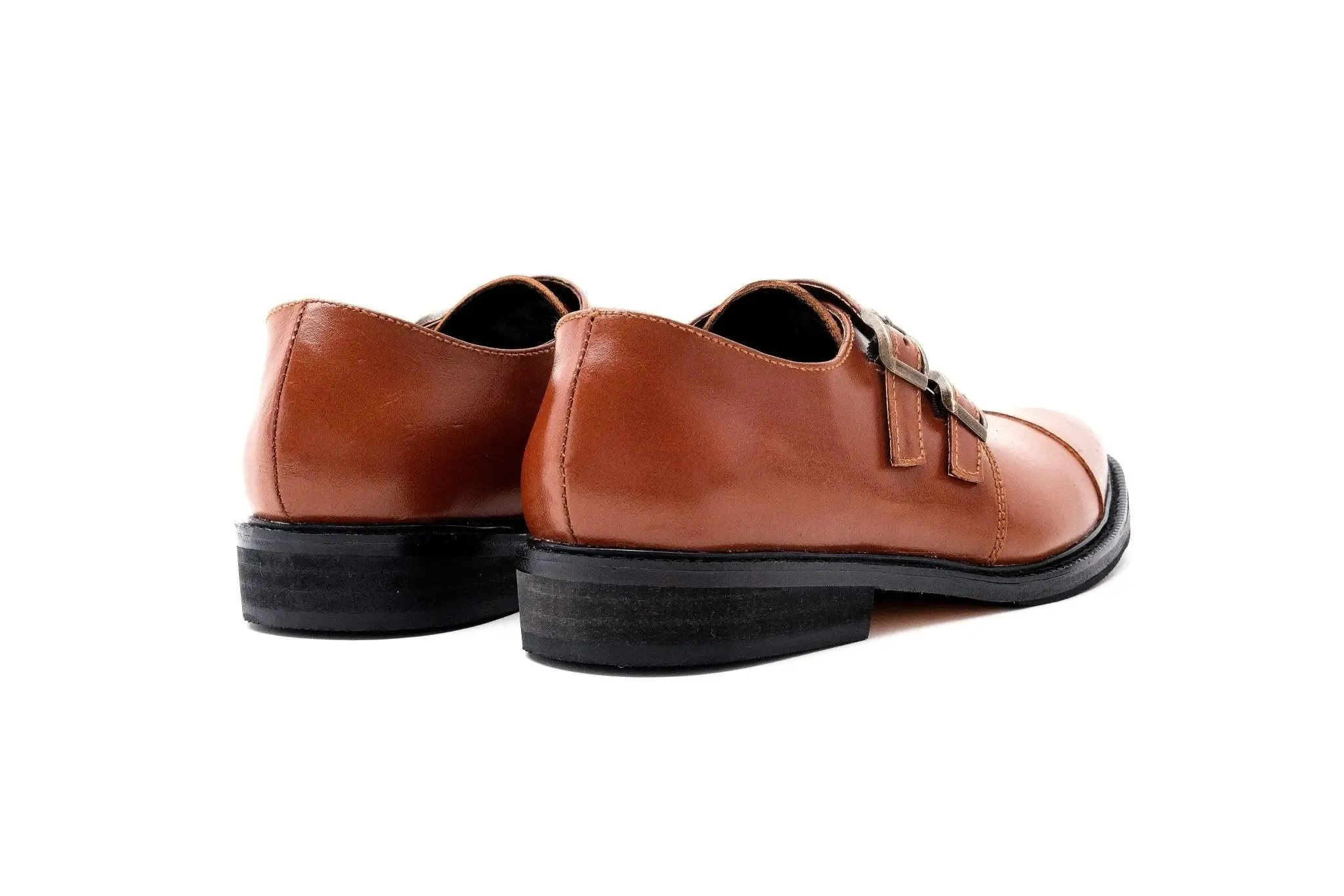 SANTIAGO Double Monkstrap Oxford - Tan