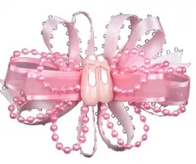 Satin Bow with Pearls