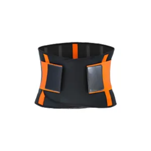 SBR Neoprene Sports Protective Gear Support Waist Protection Belt, Size:L(Orange)