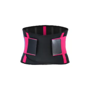 SBR Neoprene Sports Protective Gear Support Waist Protection Belt, Size:M(Rose Red)