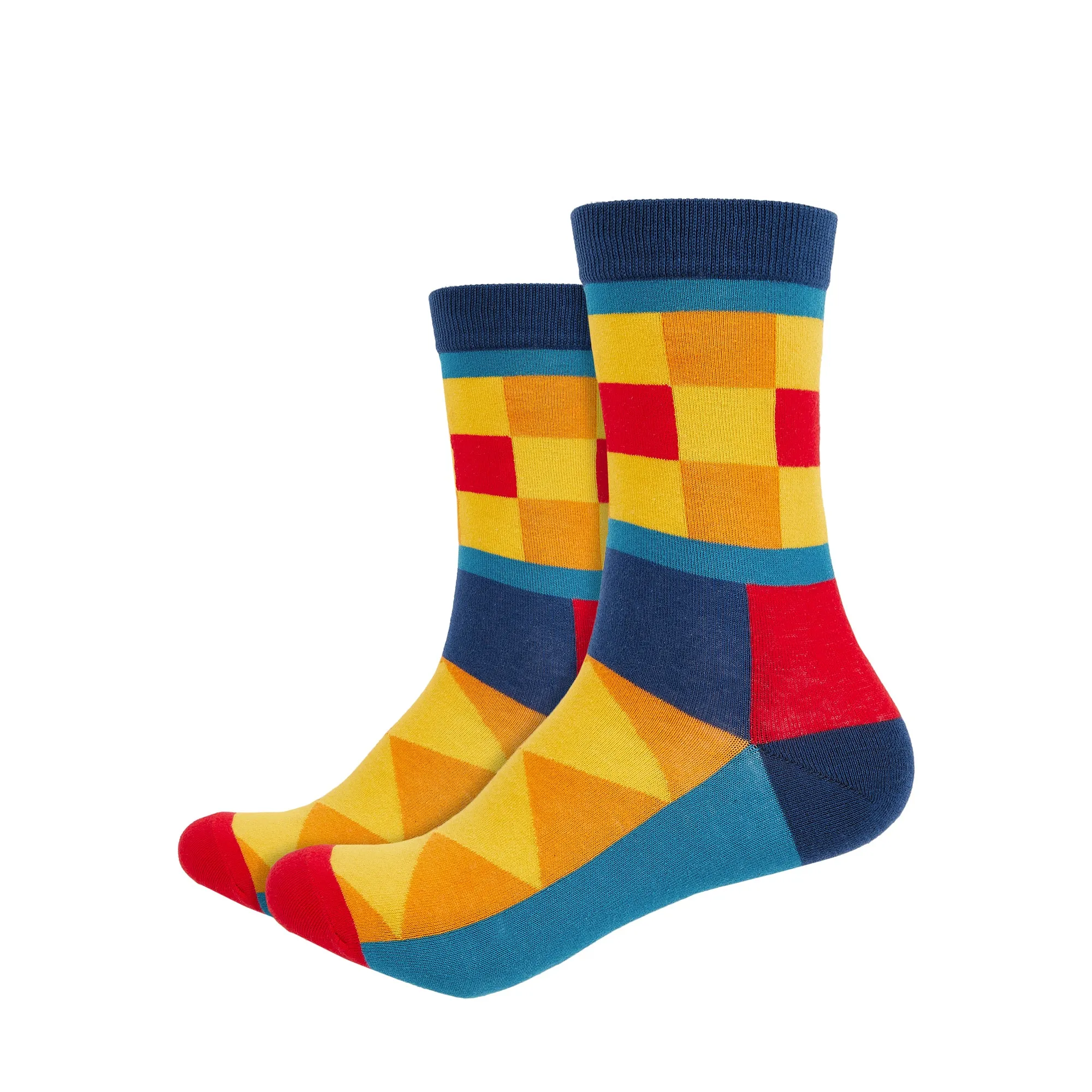 Shapes Printed Crew Length Socks