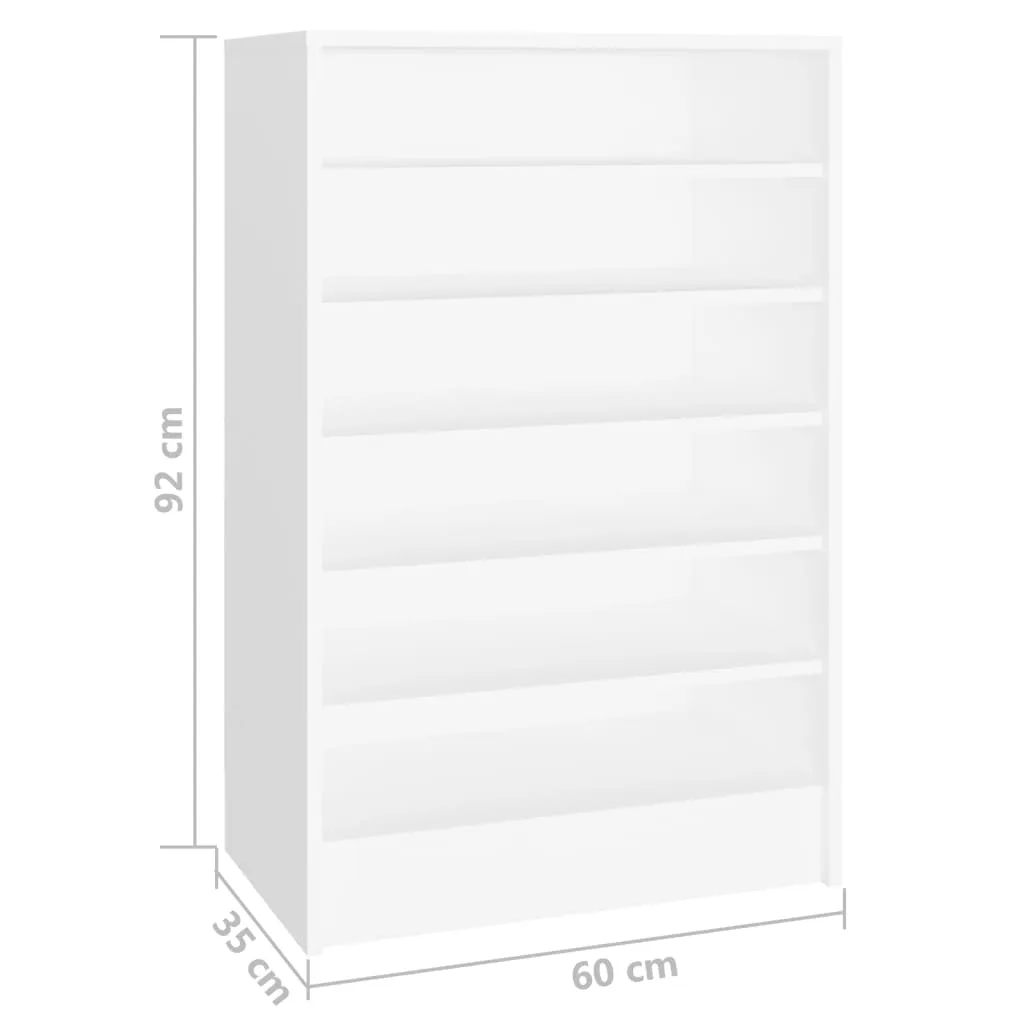 Shoe Cabinet White 60x35x92 cm Chipboard