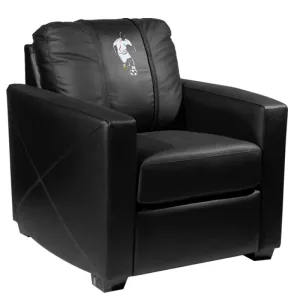 Silver Club Chair with Soccer Forward Logo Panel