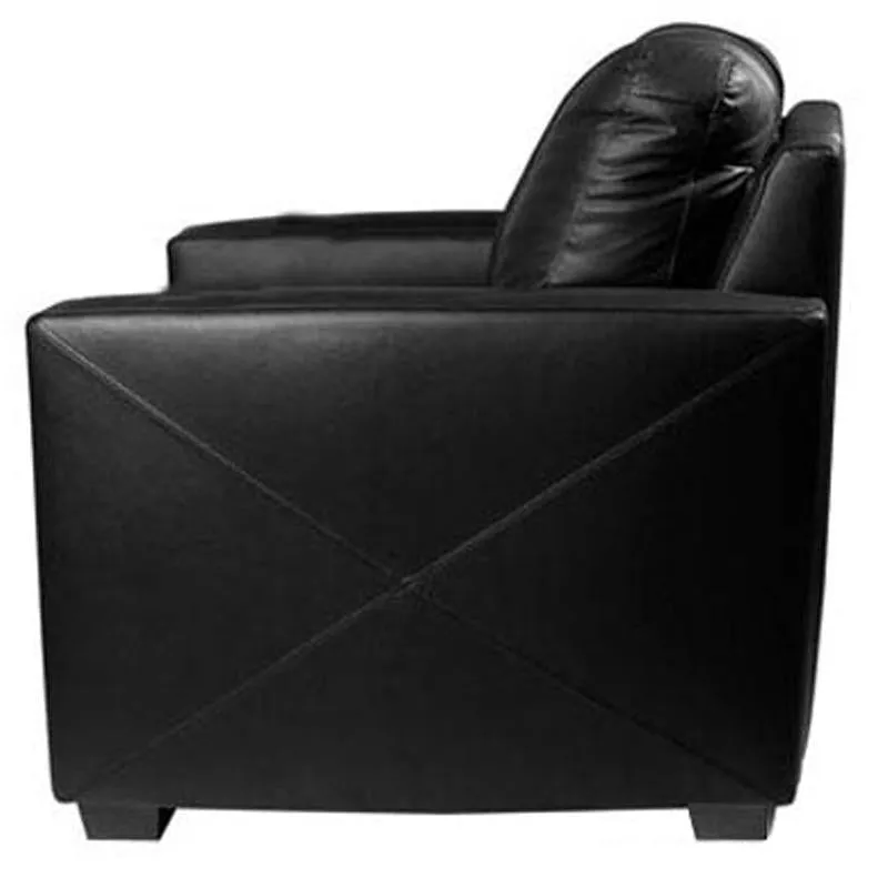 Silver Club Chair with Soccer Forward Logo Panel