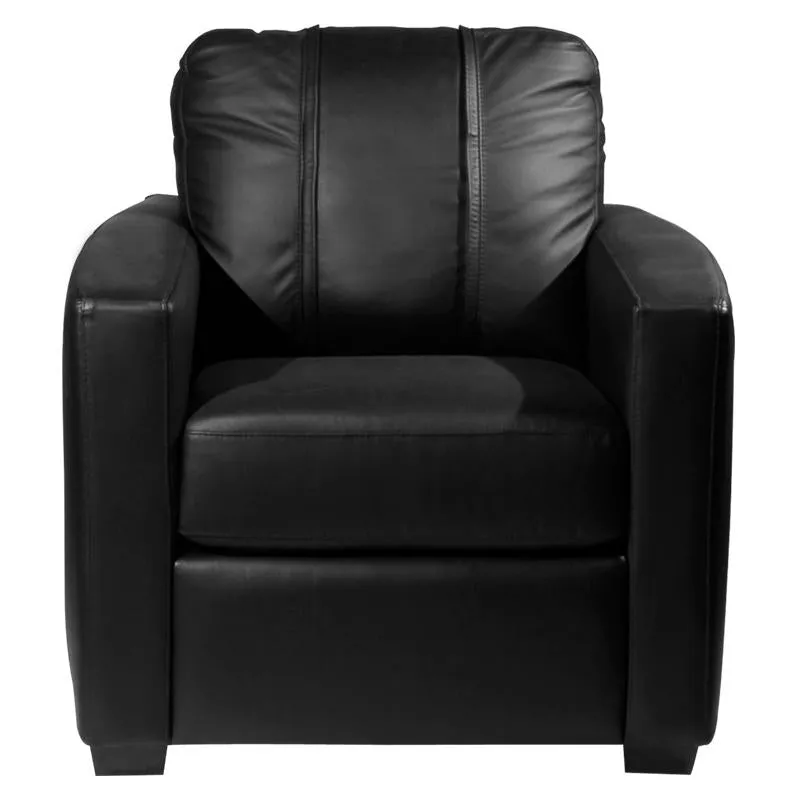 Silver Club Chair with Soccer Forward Logo Panel