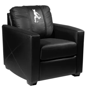 Silver Club Chair with Soccer Logo Panel