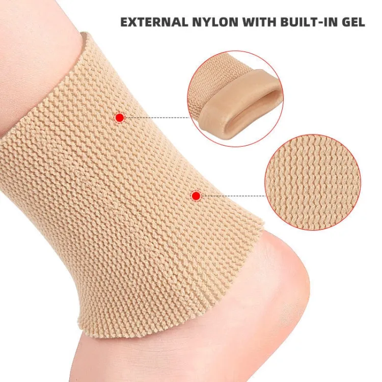 Skating SEBS Sports Ankle Support Elastic Compression Soft Foot Cover(Skin Color)