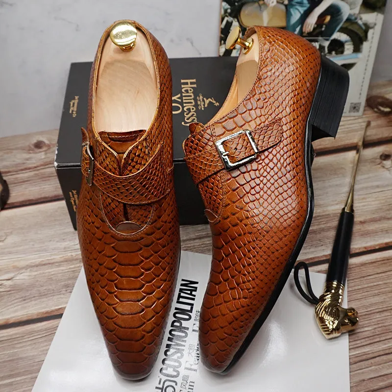 Snake Prints Formal Men Shoes