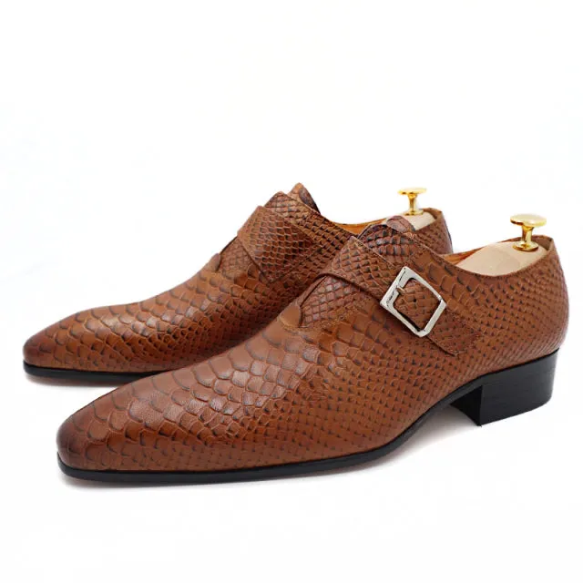 Snake Prints Formal Men Shoes