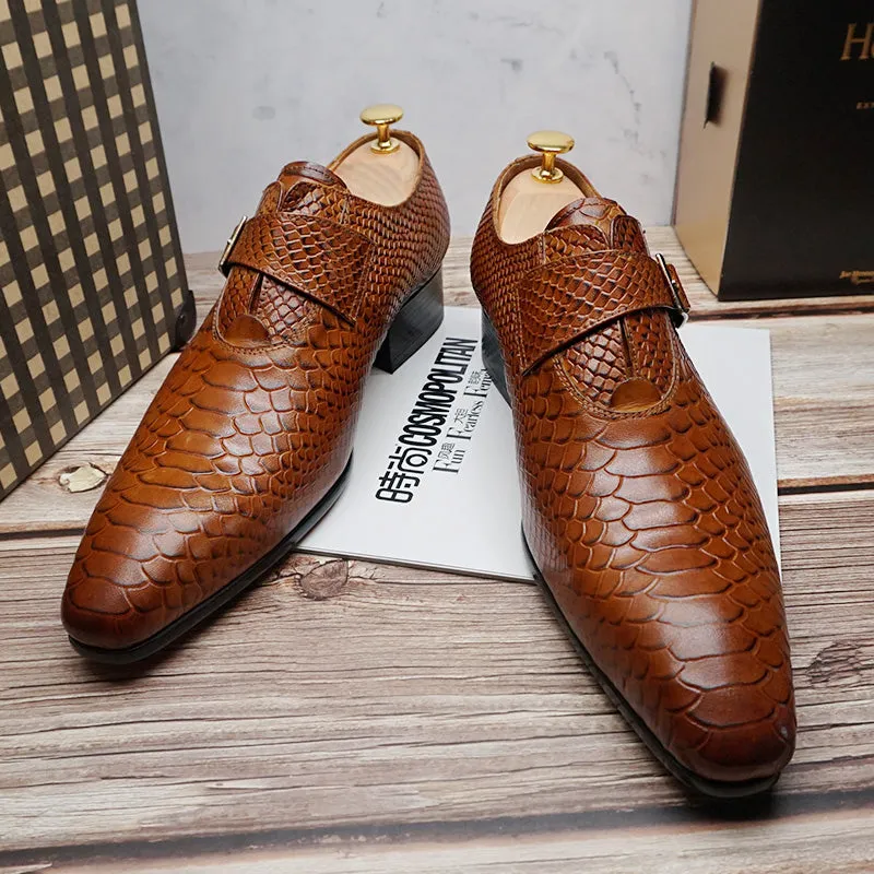 Snake Prints Formal Men Shoes