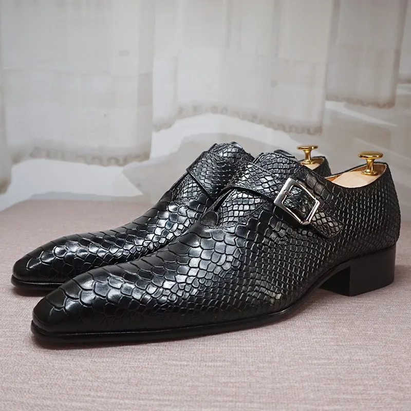 Snake Prints Formal Men Shoes