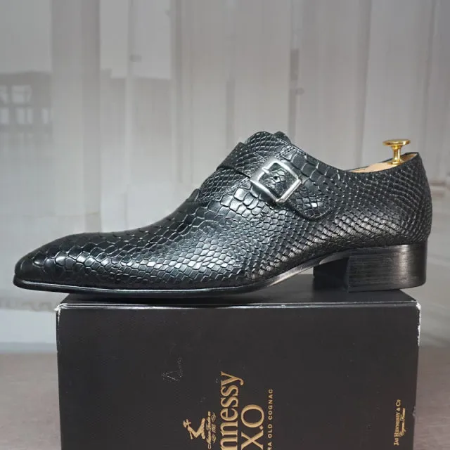 Snake Prints Formal Men Shoes