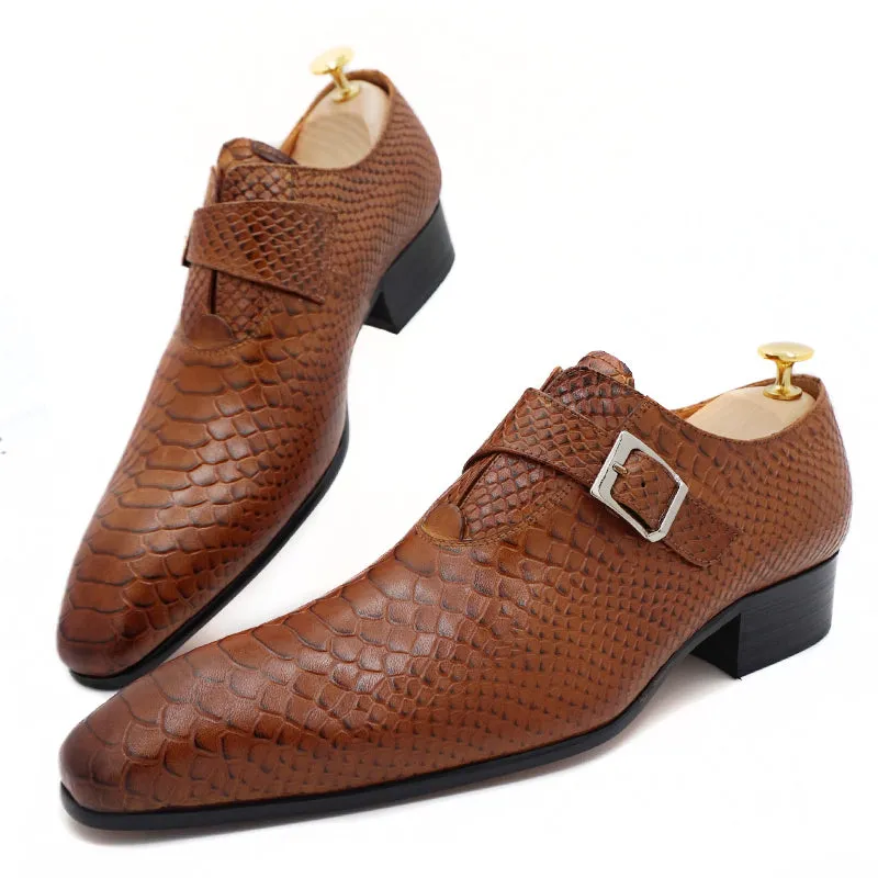 Snake Prints Formal Men Shoes