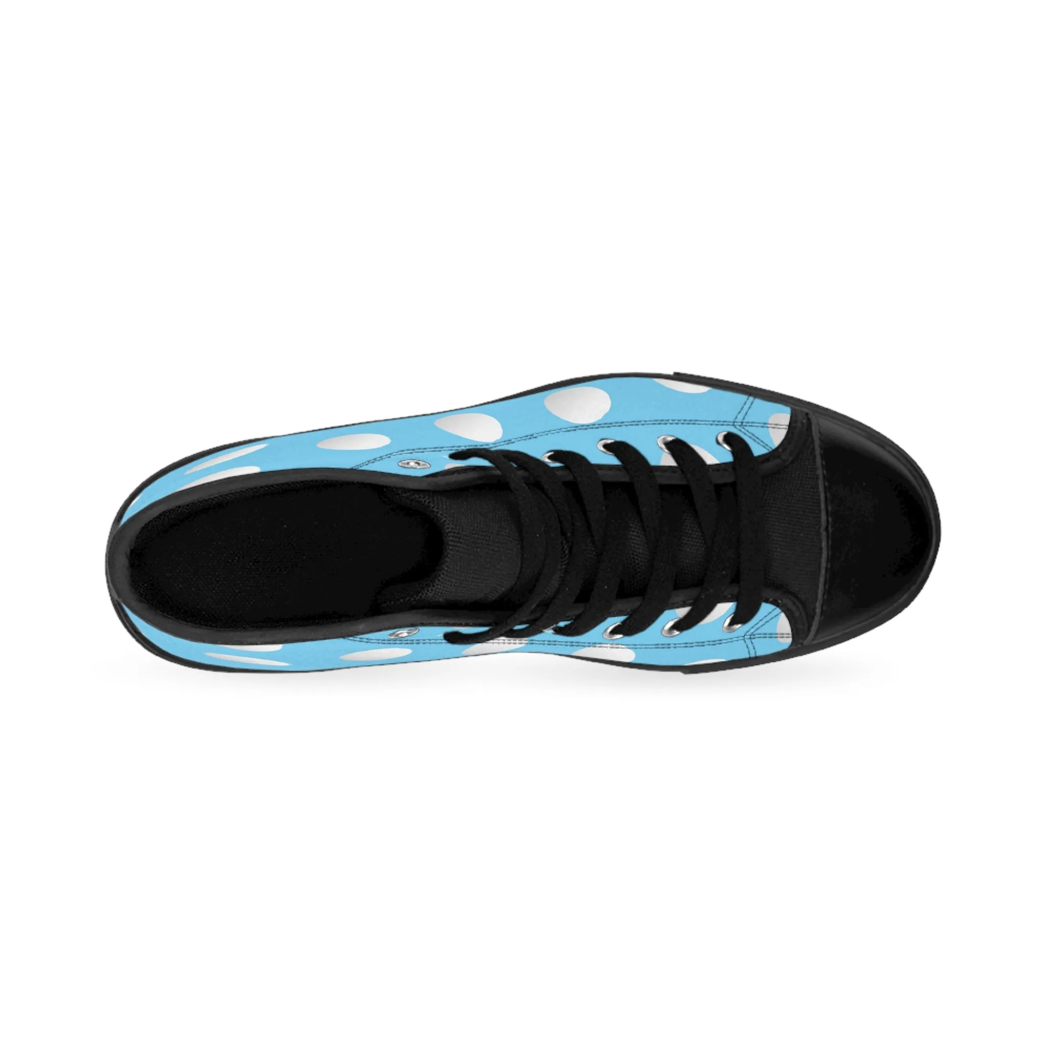 Snowball Blue Background Women's Classic Sneakers