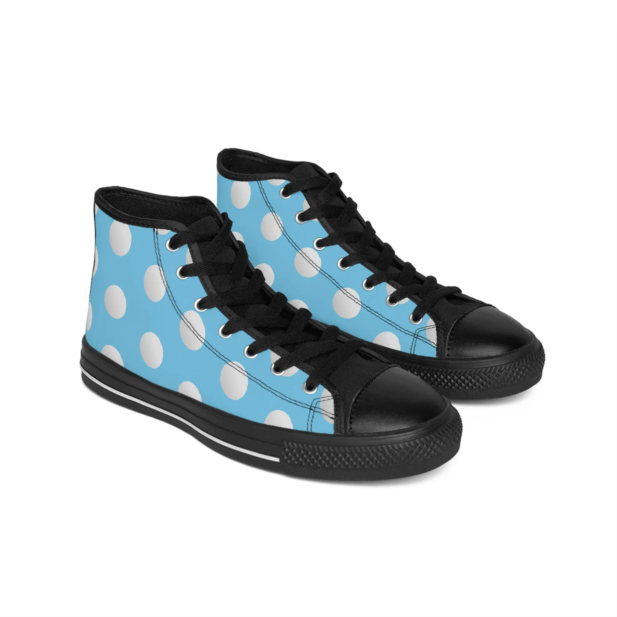 Snowball Blue Background Women's Classic Sneakers