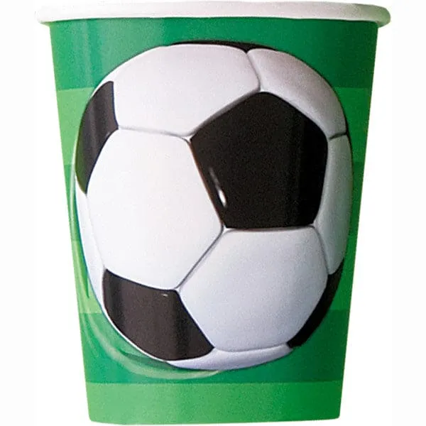 Soccer 9oz Paper Cups 8 Ct