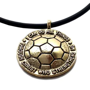 Soccer Necklace in Gold