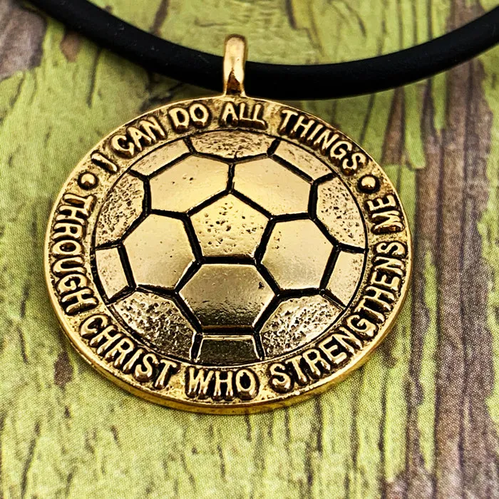 Soccer Necklace in Gold