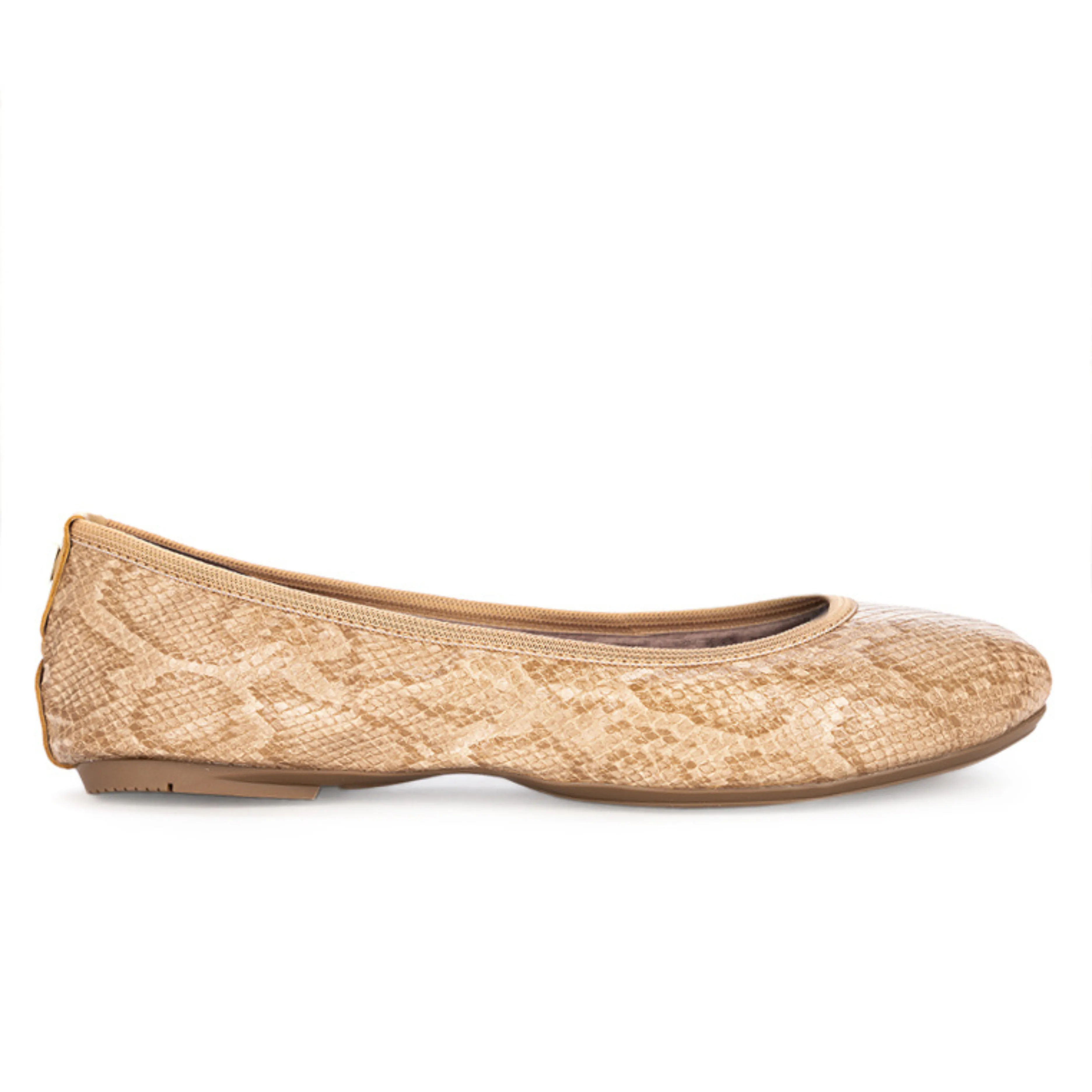 SOPHIA Ballet Flat Shoes - Tan Snake