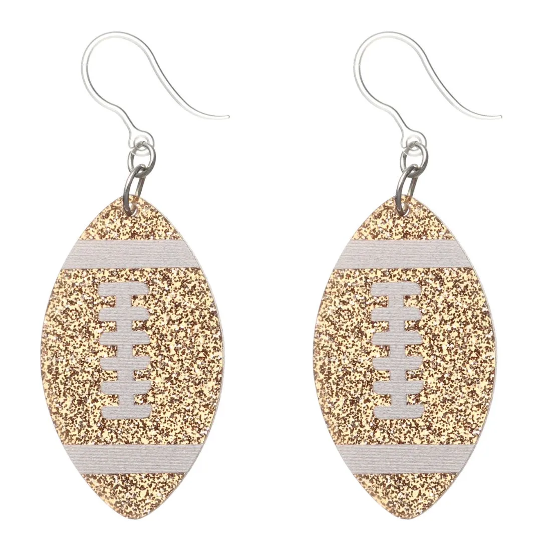 Sports Drop Dangles Hypoallergenic Earrings for Sensitive Ears Made with Plastic Posts